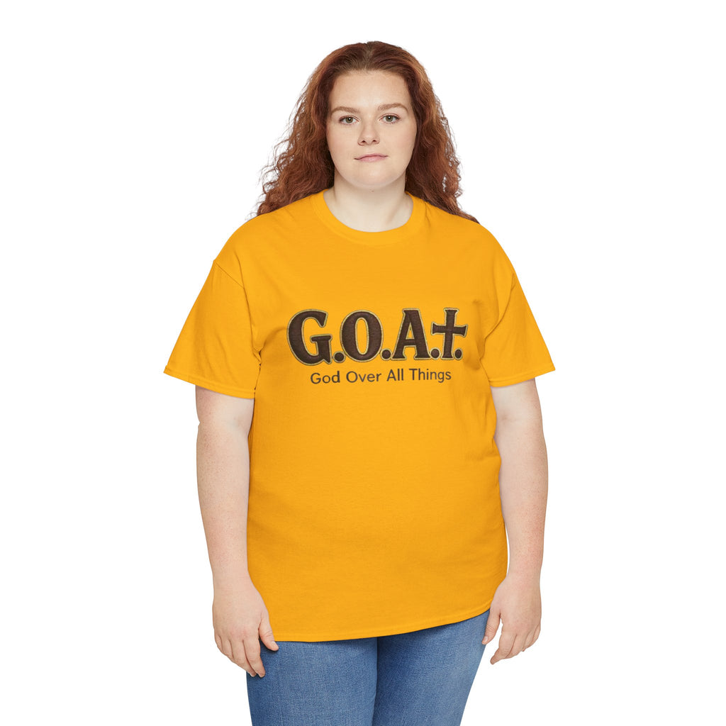 GOAT God Above All Things Christian Tee – New Design