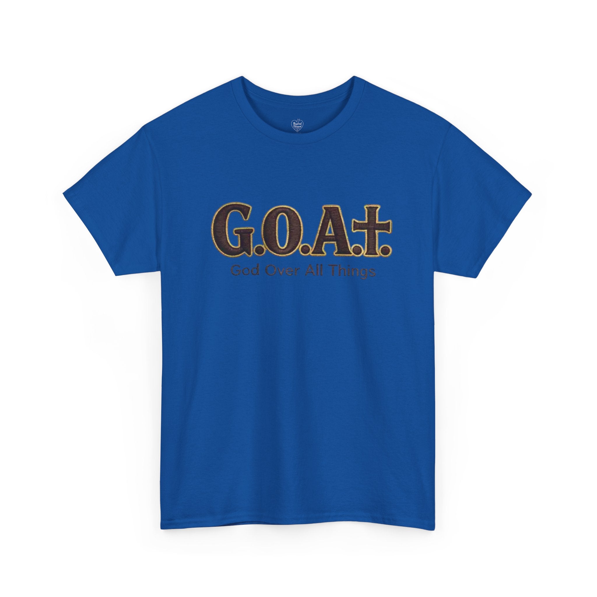 GOAT God Above All Things Christian Tee – New Design Royal