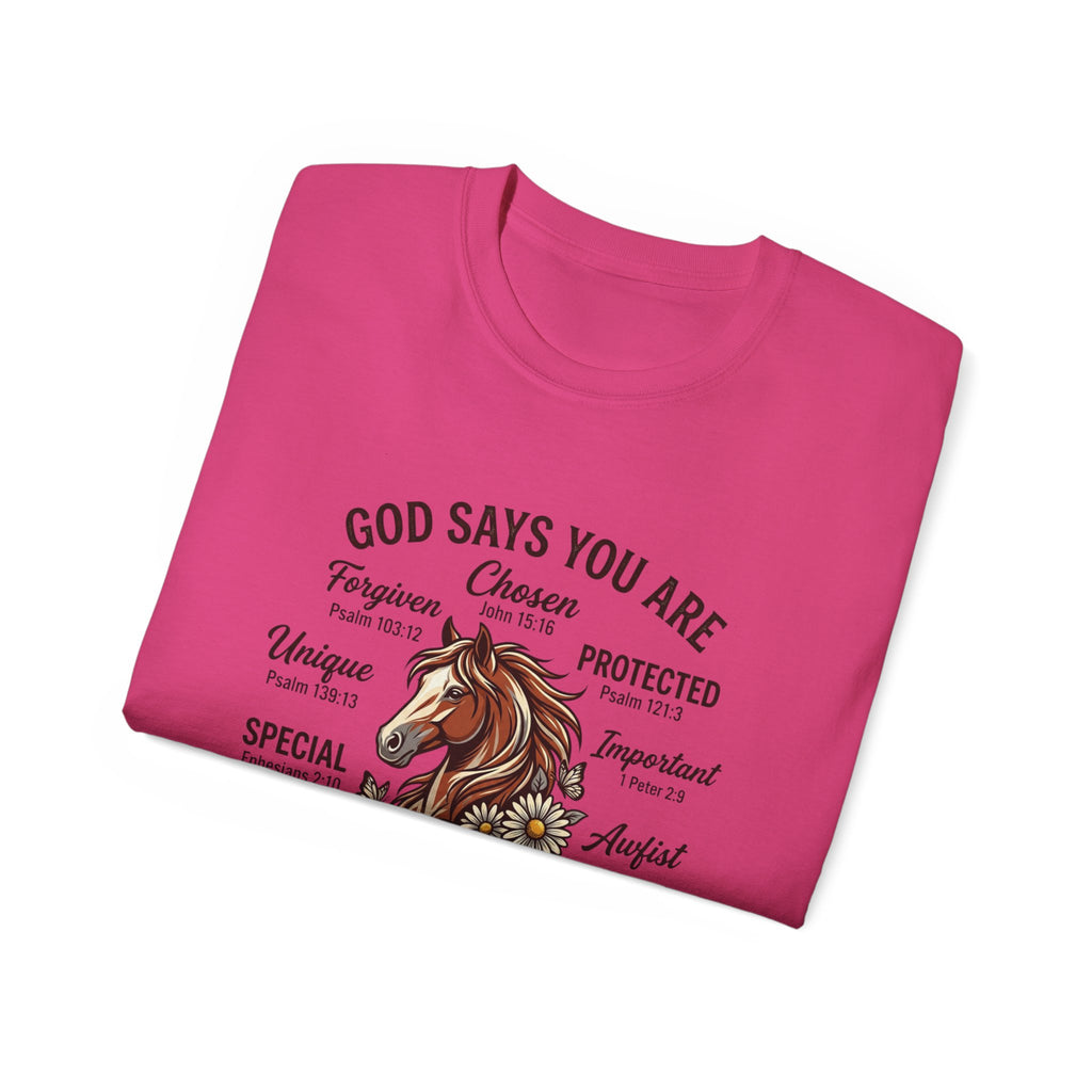 God Says You Are Christian T-Shirt | Faith Typography Tee
