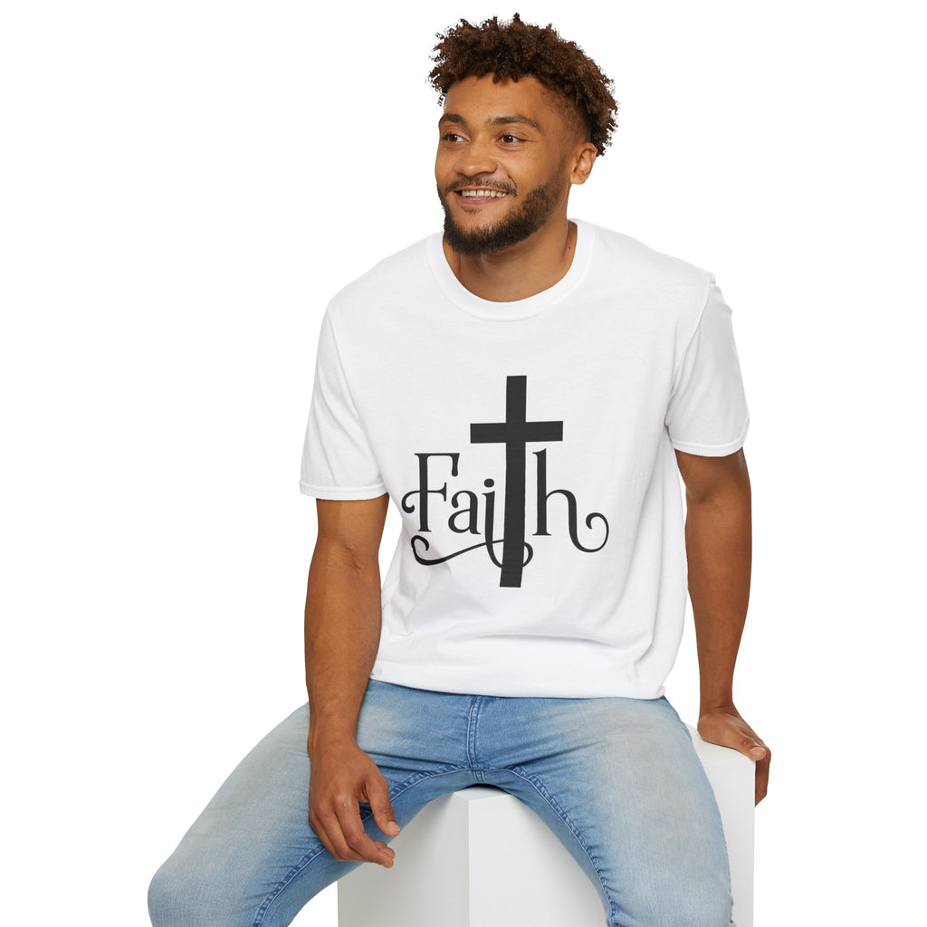 Faith Cross T-Shirt — Elegant Christian Inspirational Tee