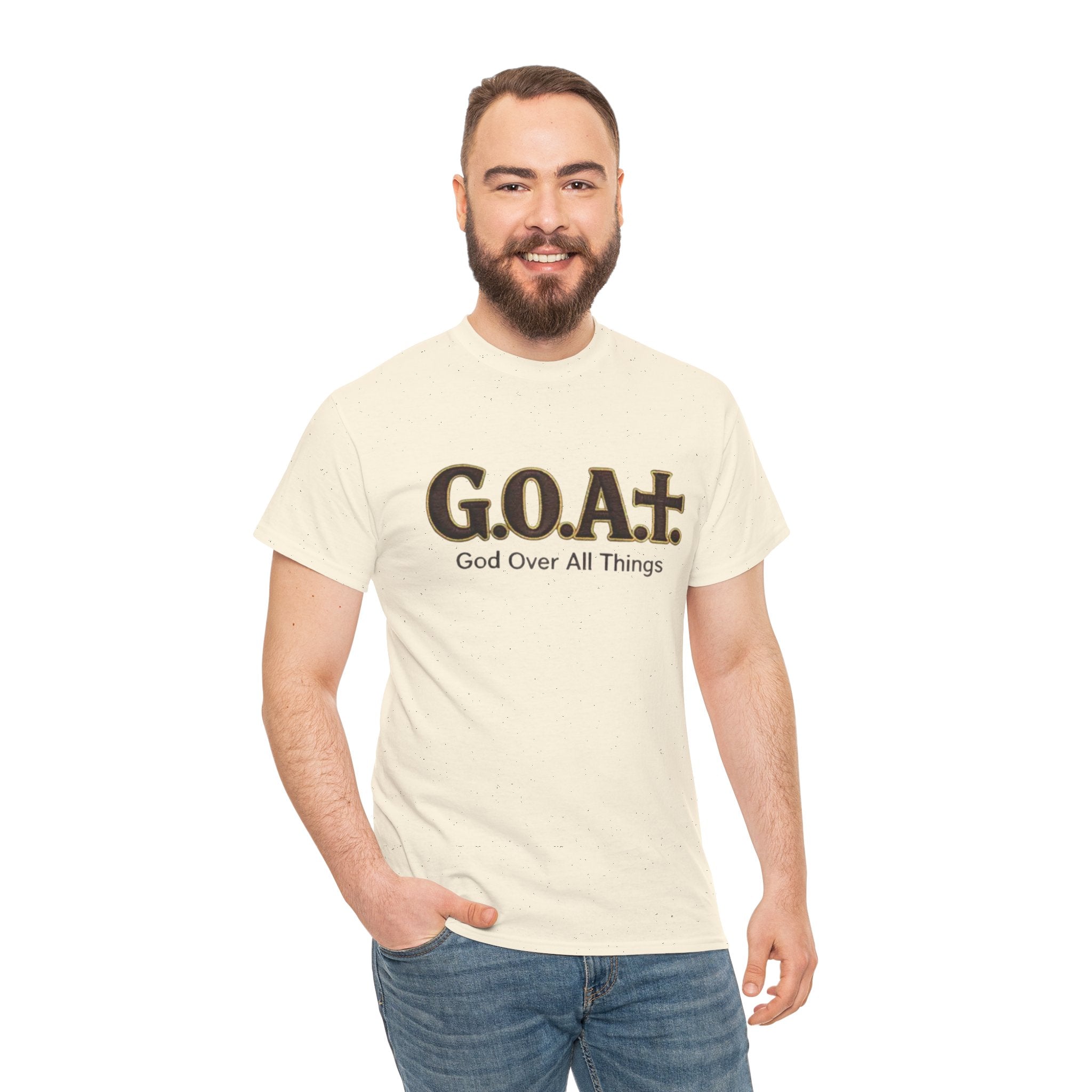 GOAT God Above All Things Christian Tee – New Design