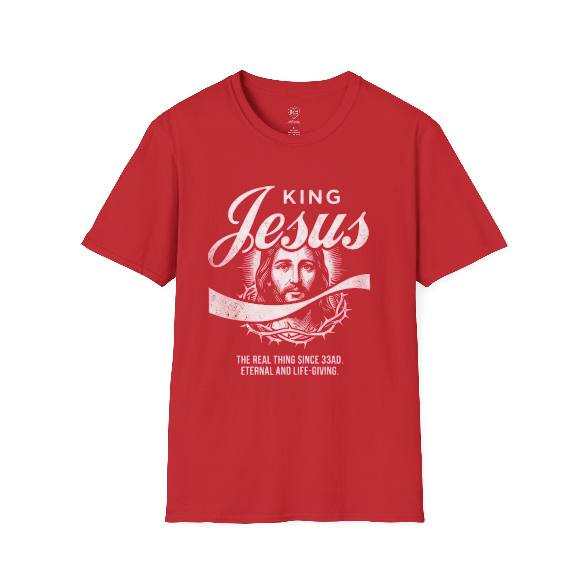 Jesus — The Real Thing Eternal & Life-Giving T-Shirt Red
