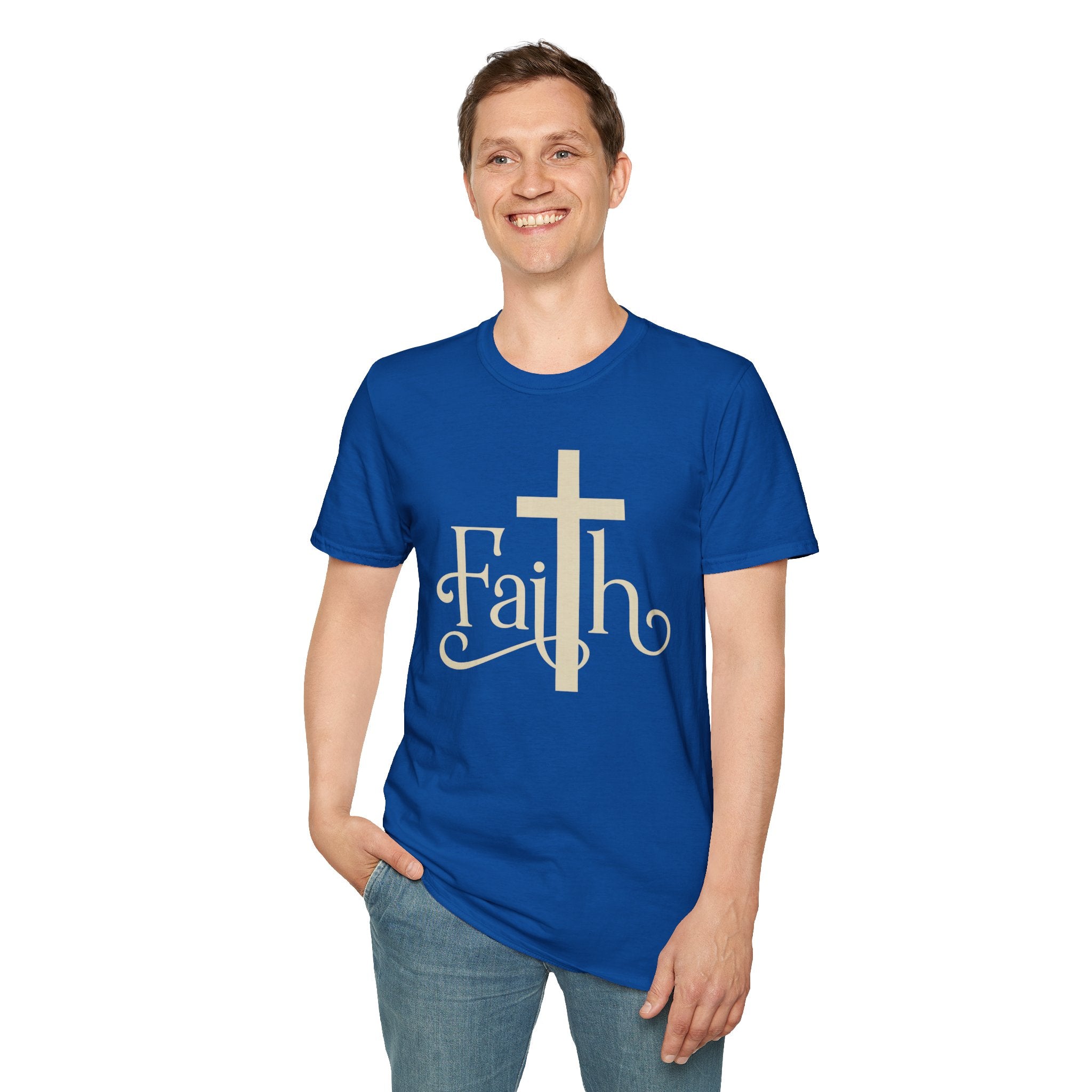 Faith Cross T-Shirt — Elegant Christian Inspirational Tee