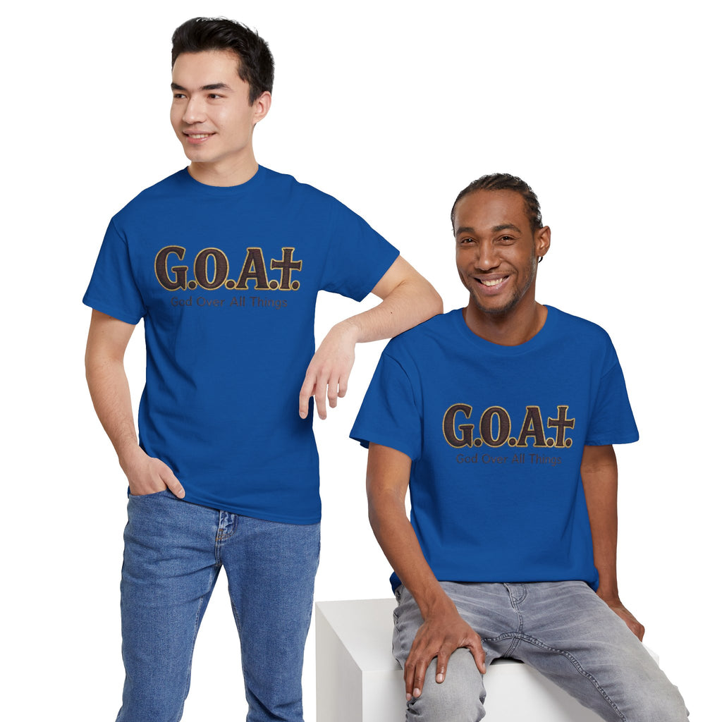 GOAT God Above All Things Christian Tee – New Design