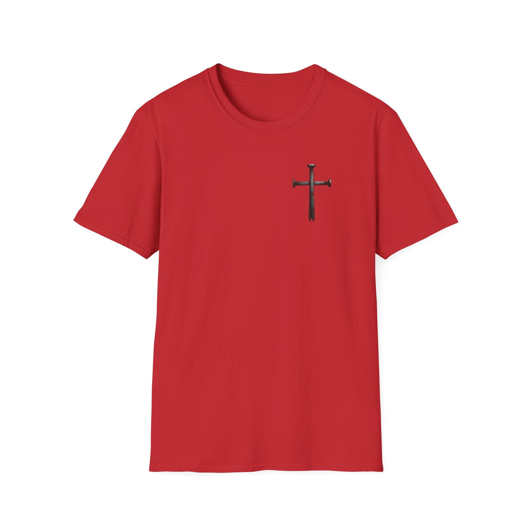 Faith Over Fear Christian T-Shirt with Cross Red