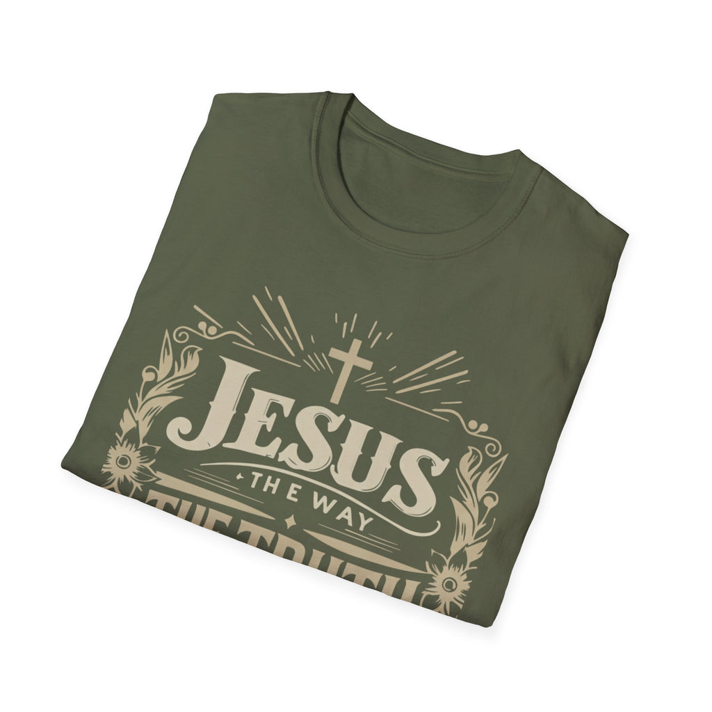Christian T-Shirt — "Jesus the Way the Truth the Life" Faith Tee