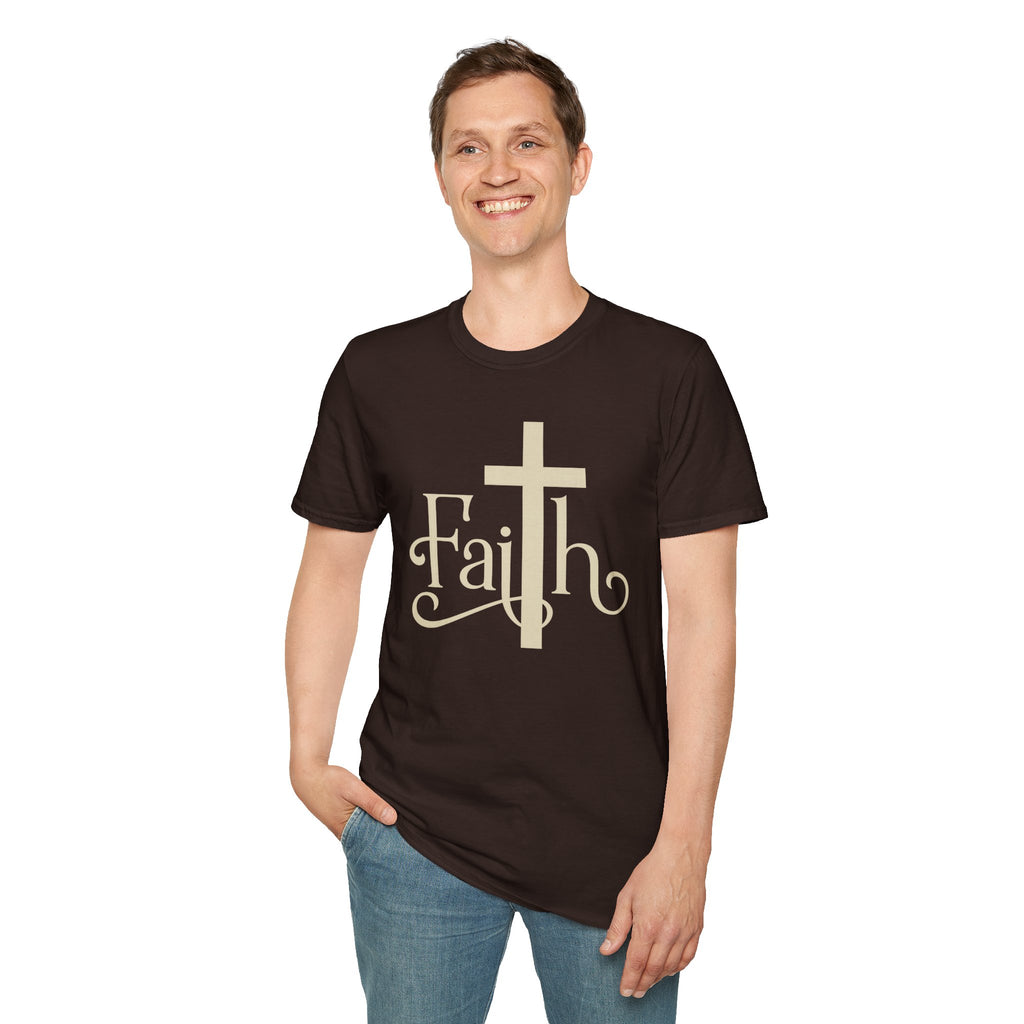 Faith Cross T-Shirt — Elegant Christian Inspirational Tee