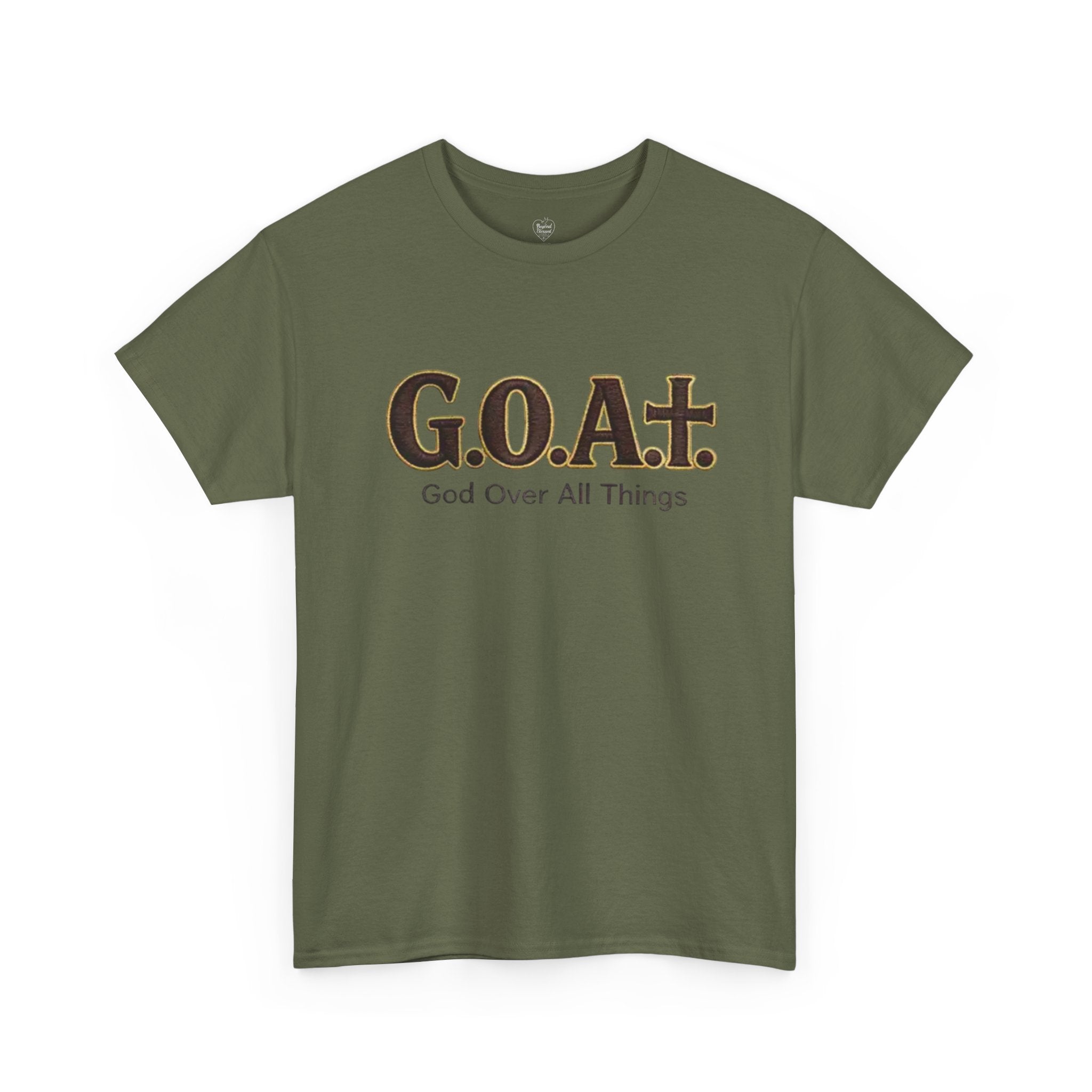 GOAT God Above All Things Christian Tee – New Design Military Green