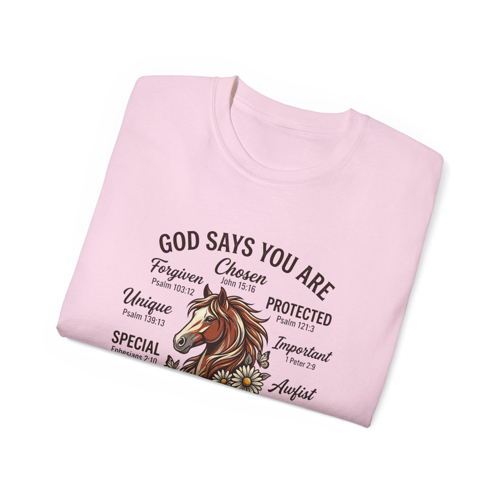God Says You Are Christian T-Shirt | Faith Typography Tee
