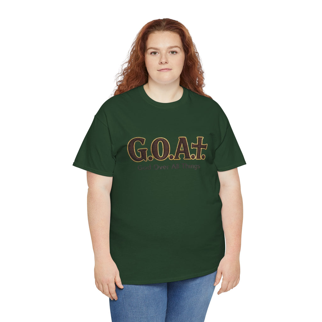 GOAT God Above All Things Christian Tee – New Design