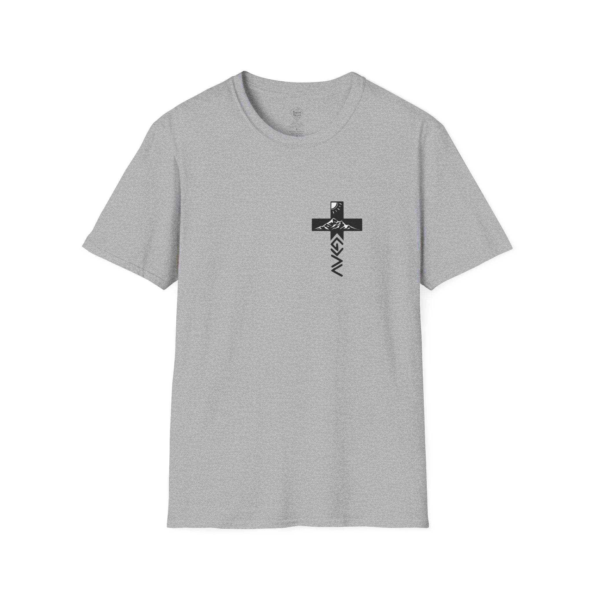 God Is Greater Than the Highs and Lows Christian T‑Shirt | Faith Shirt Sport Grey