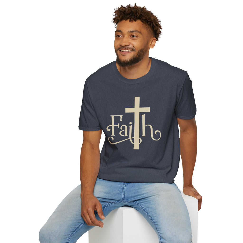 Faith Cross T-Shirt — Elegant Christian Inspirational Tee