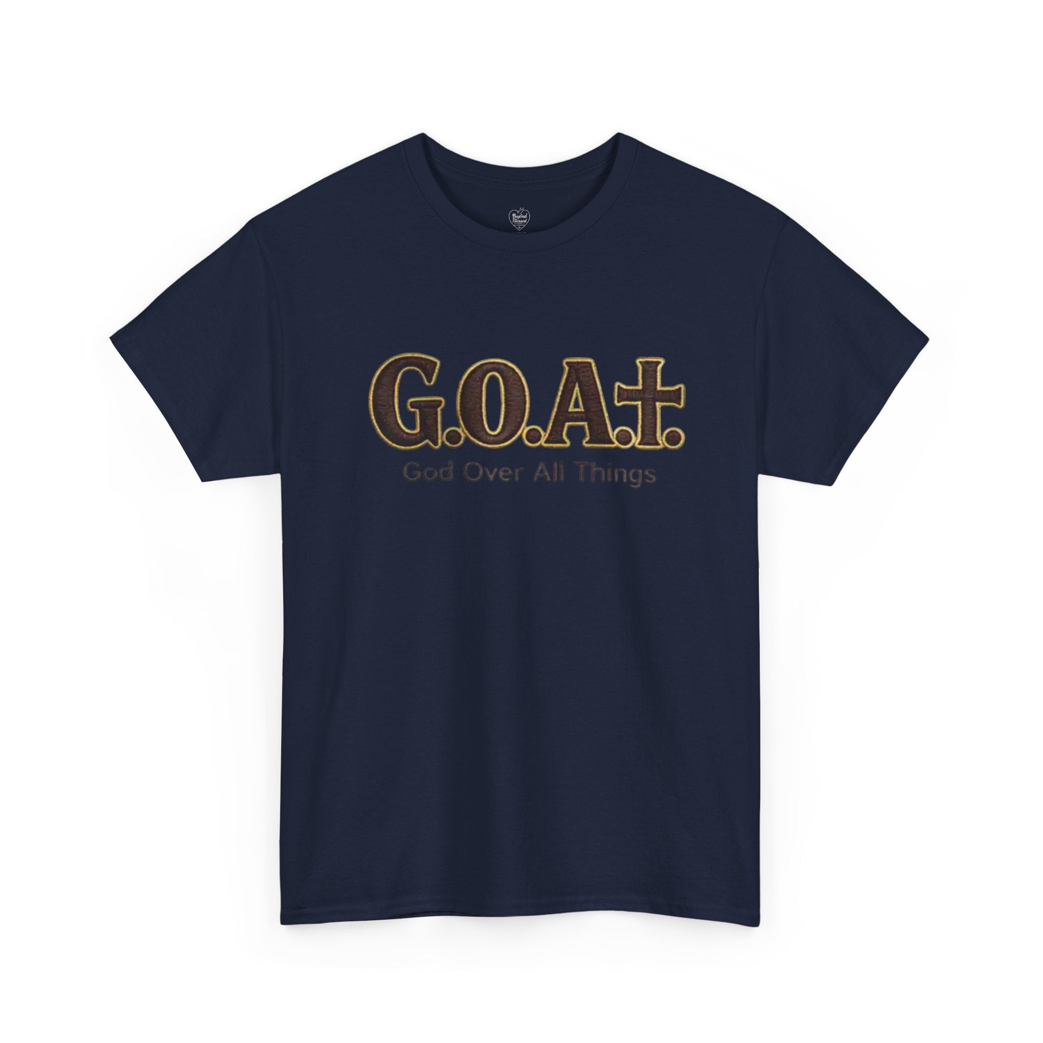 GOAT God Above All Things Christian Tee – New Design Navy
