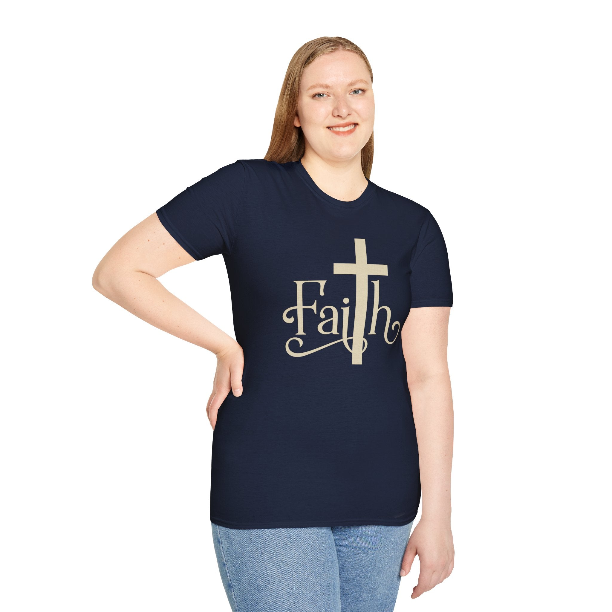 Faith Cross T-Shirt — Elegant Christian Inspirational Tee