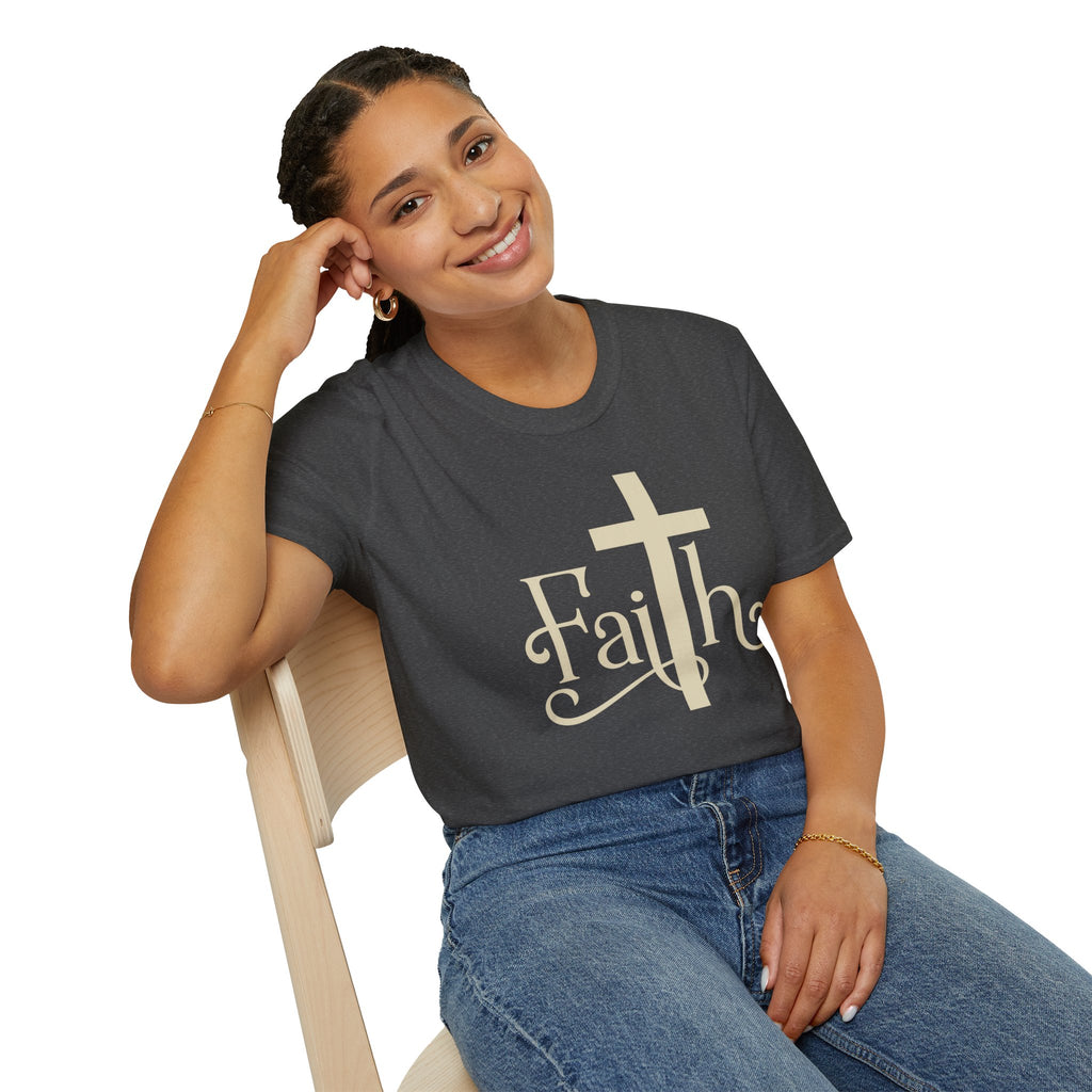 Faith Cross T-Shirt — Elegant Christian Inspirational Tee