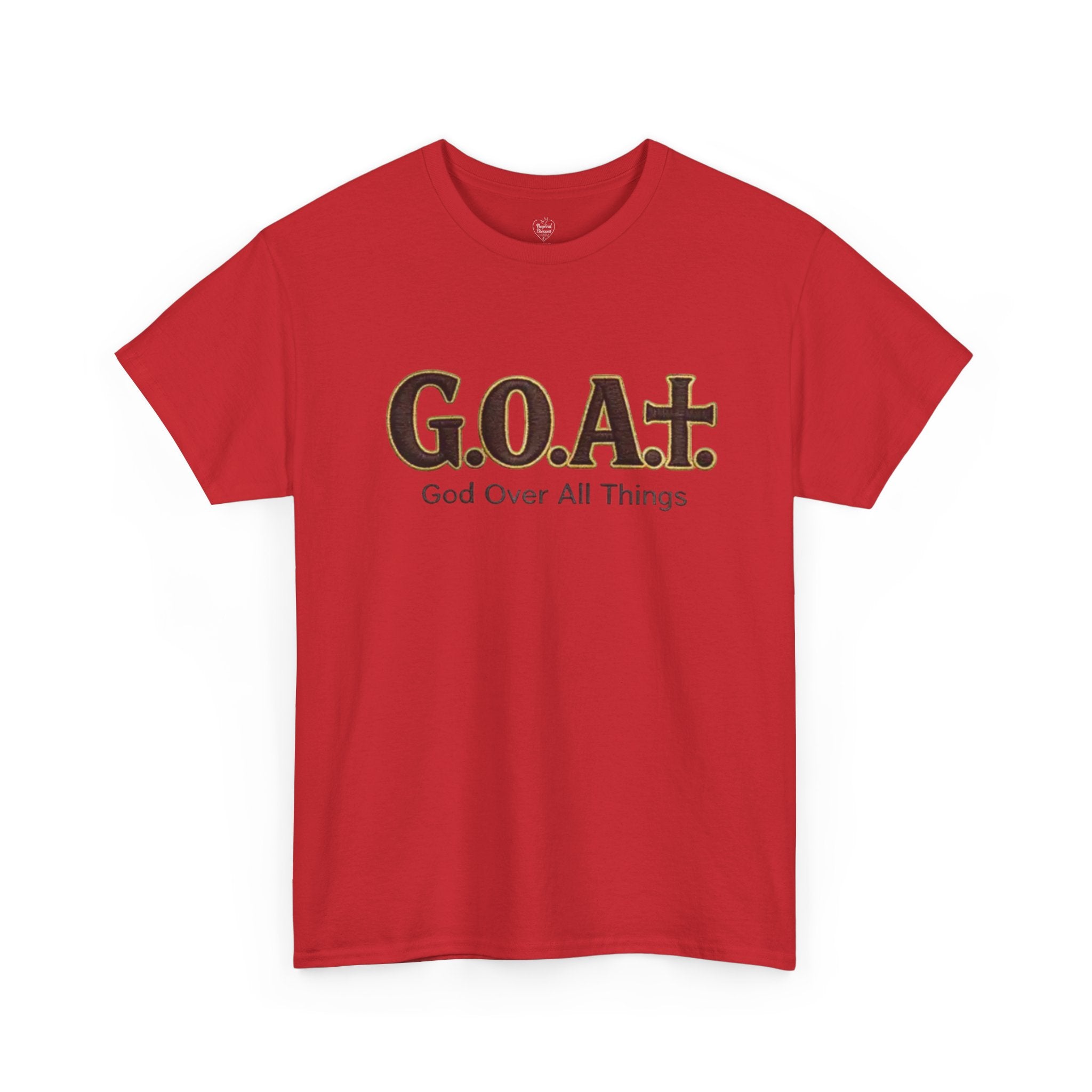 GOAT God Above All Things Christian Tee – New Design Red