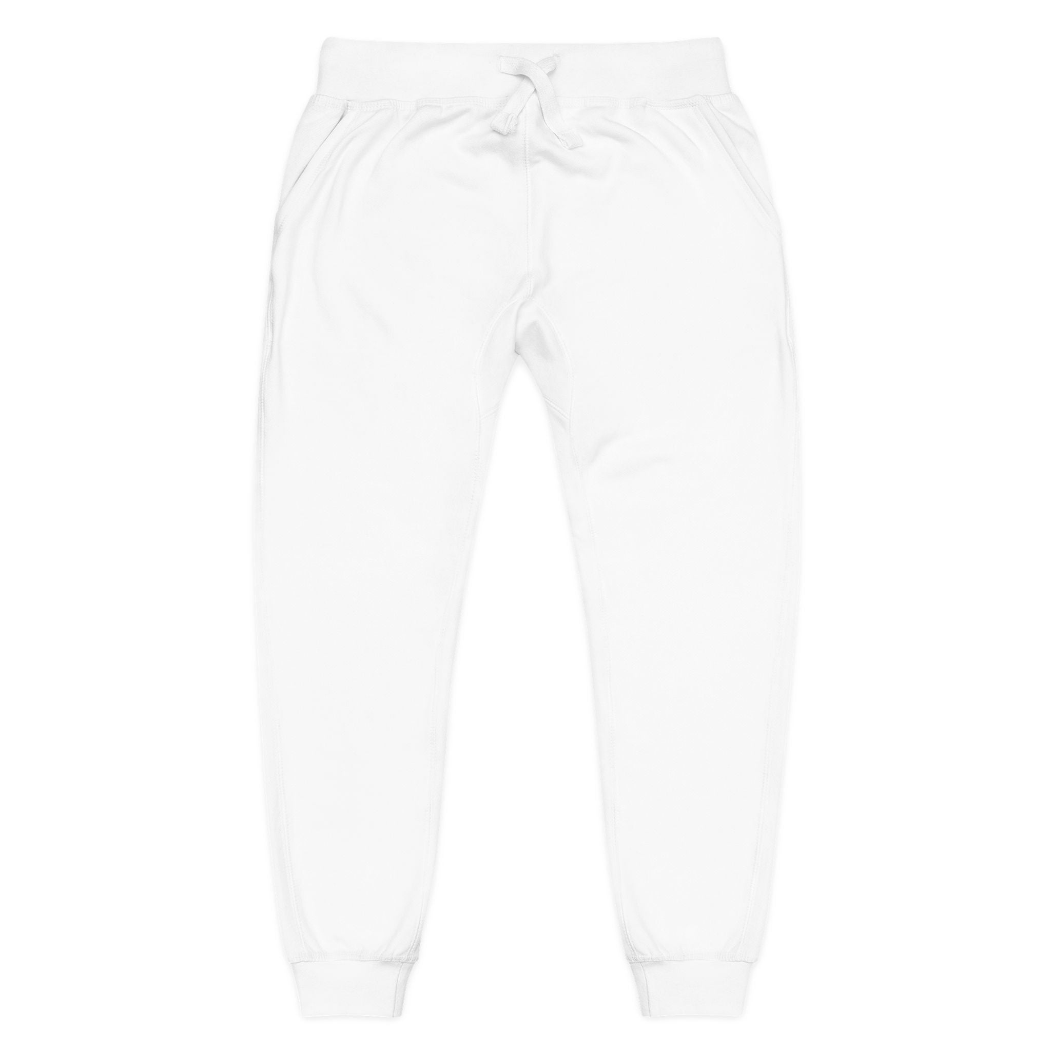 Embroidered 'Jesus Did It' Sweatpants — Fleece Religious Lounge Pants White