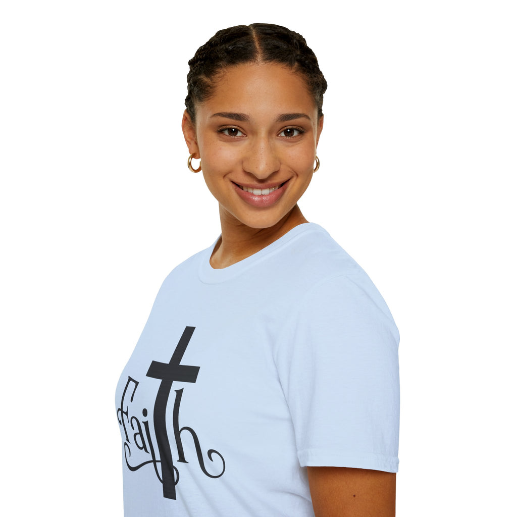 Faith Cross T-Shirt — Elegant Christian Inspirational Tee