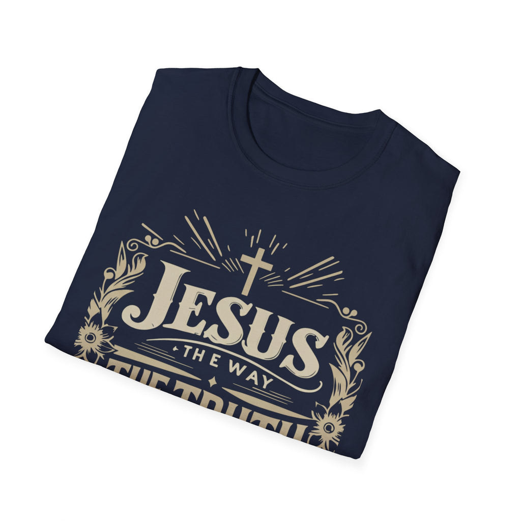 Christian T-Shirt — "Jesus the Way the Truth the Life" Faith Tee