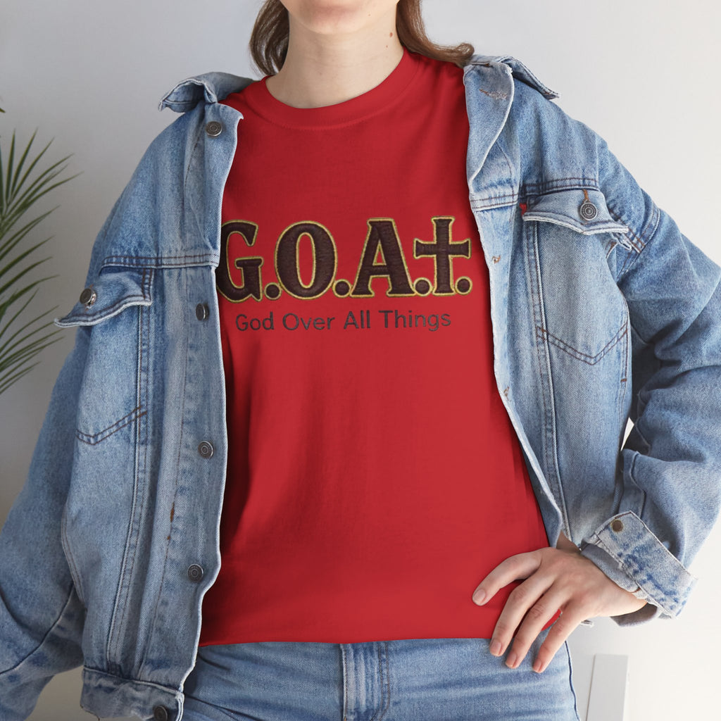 GOAT God Above All Things Christian Tee – New Design