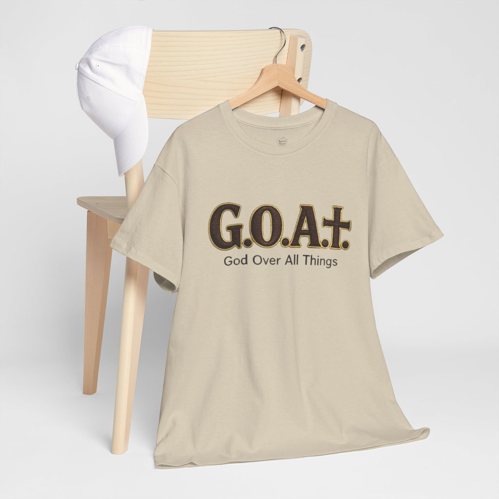 GOAT God Above All Things Christian Tee – New Design