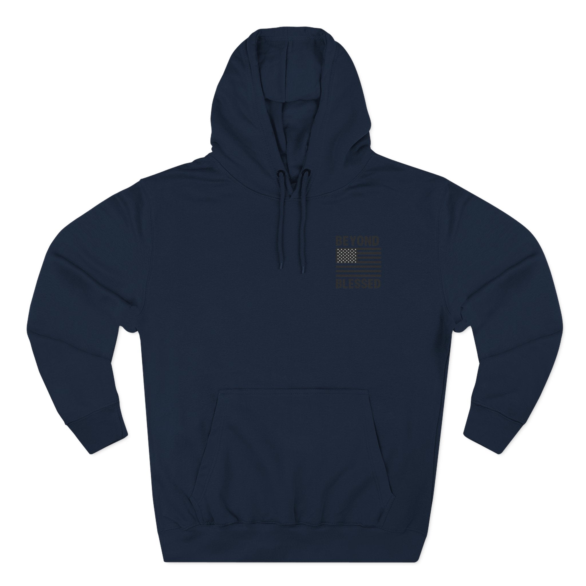Yahweh Christian Hoodie - Heavyweight Fleece Prayer Apparel | Beyond Blessed Navy