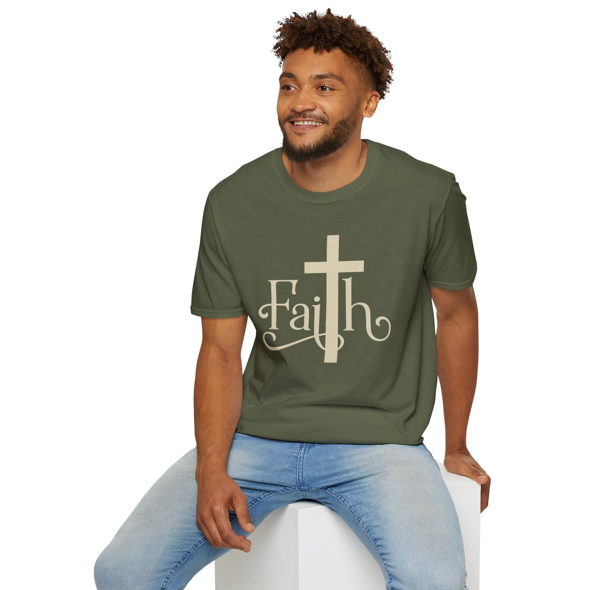 Faith Cross T-Shirt — Elegant Christian Inspirational Tee