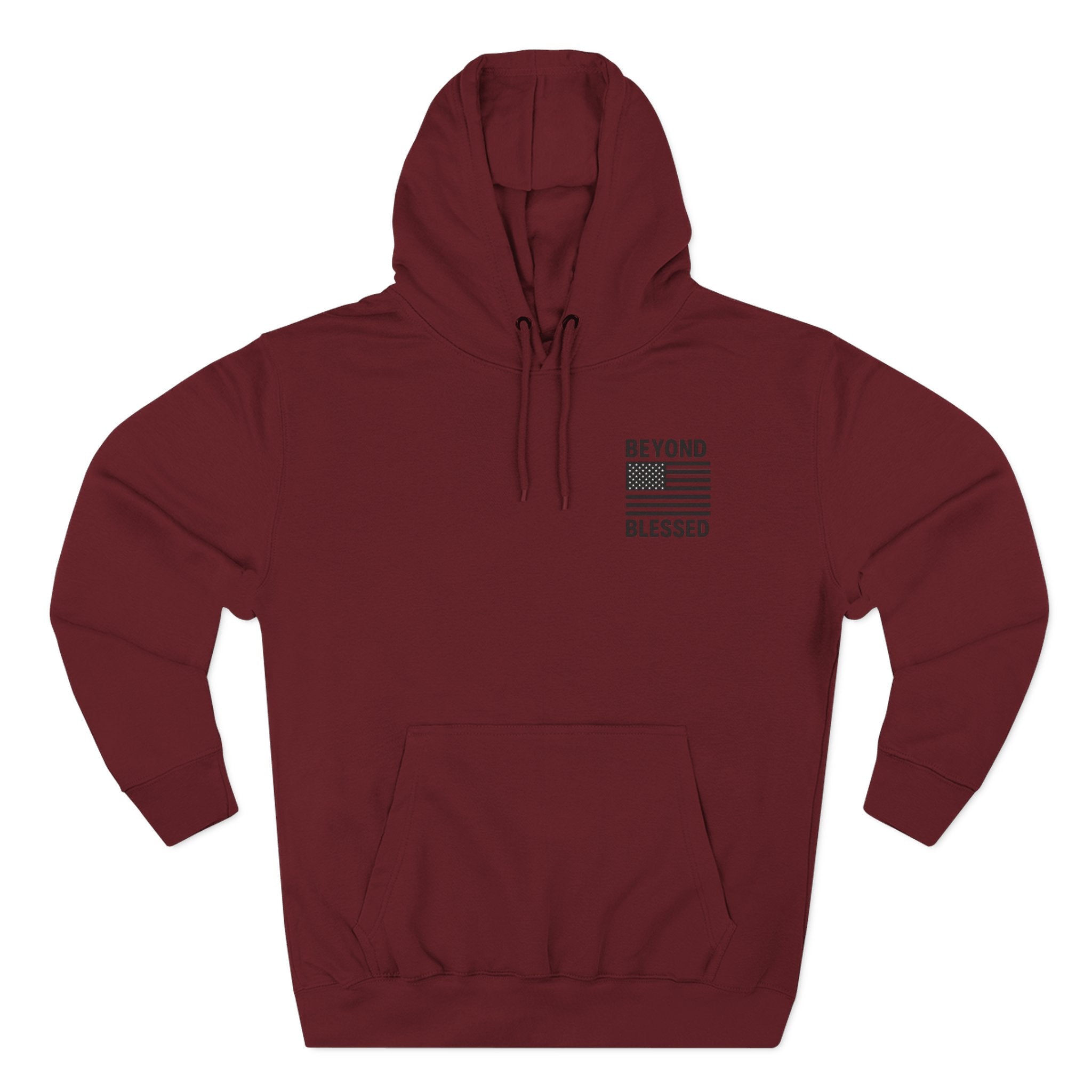 Yahweh Christian Hoodie - Heavyweight Fleece Prayer Apparel | Beyond Blessed Burgundy