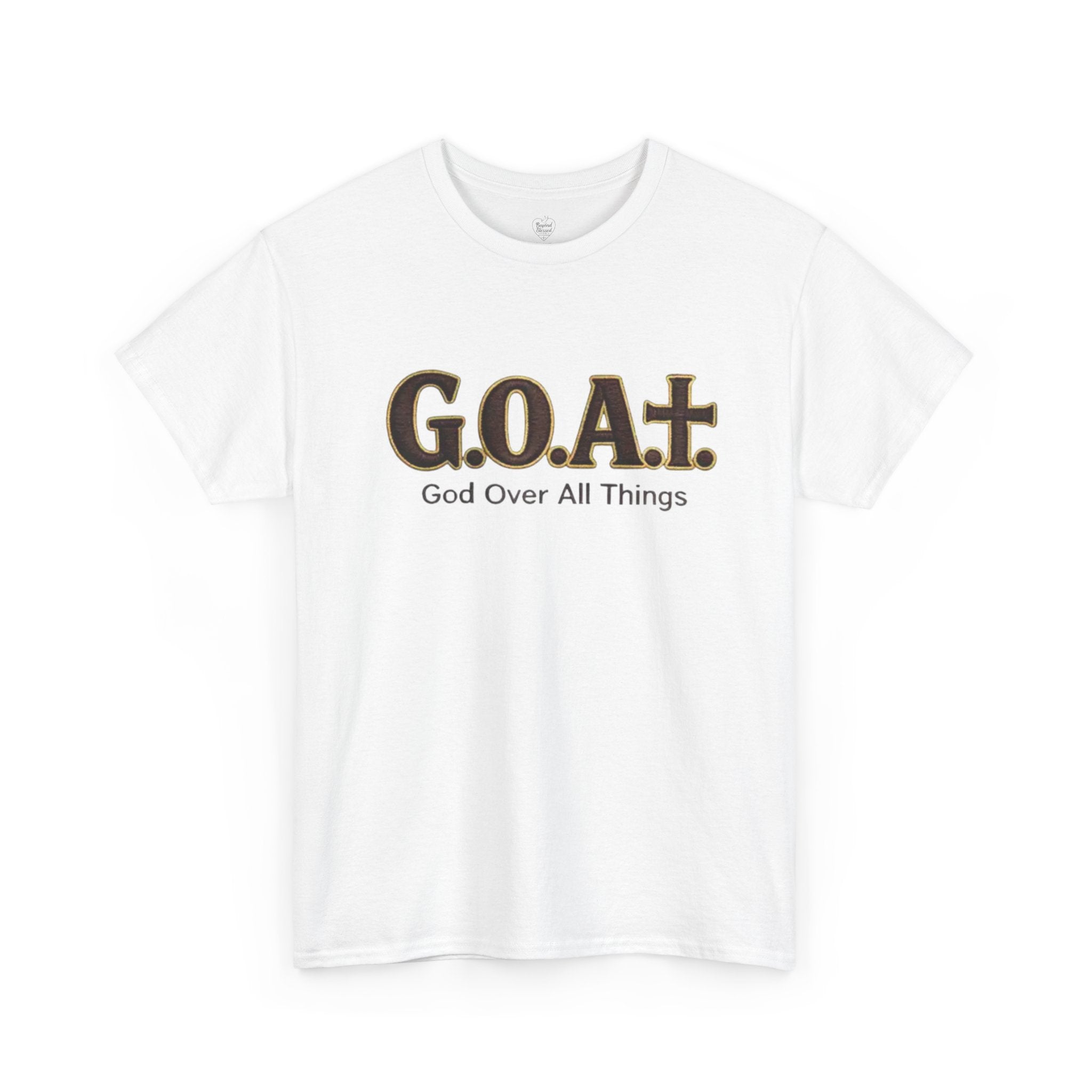 GOAT God Above All Things Christian Tee – New Design White