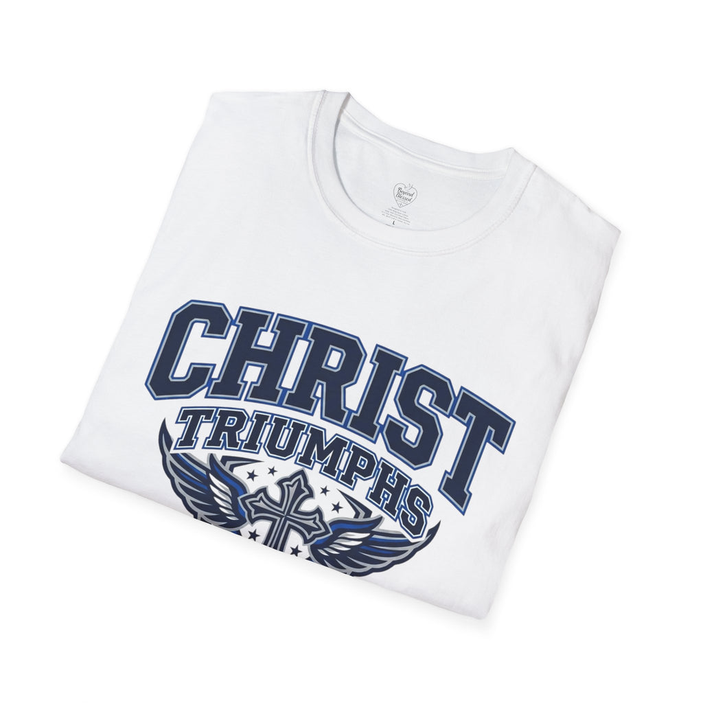 Christ Triumphs Over All T-Shirt — Isaiah 33:22 Christian Faith Tee