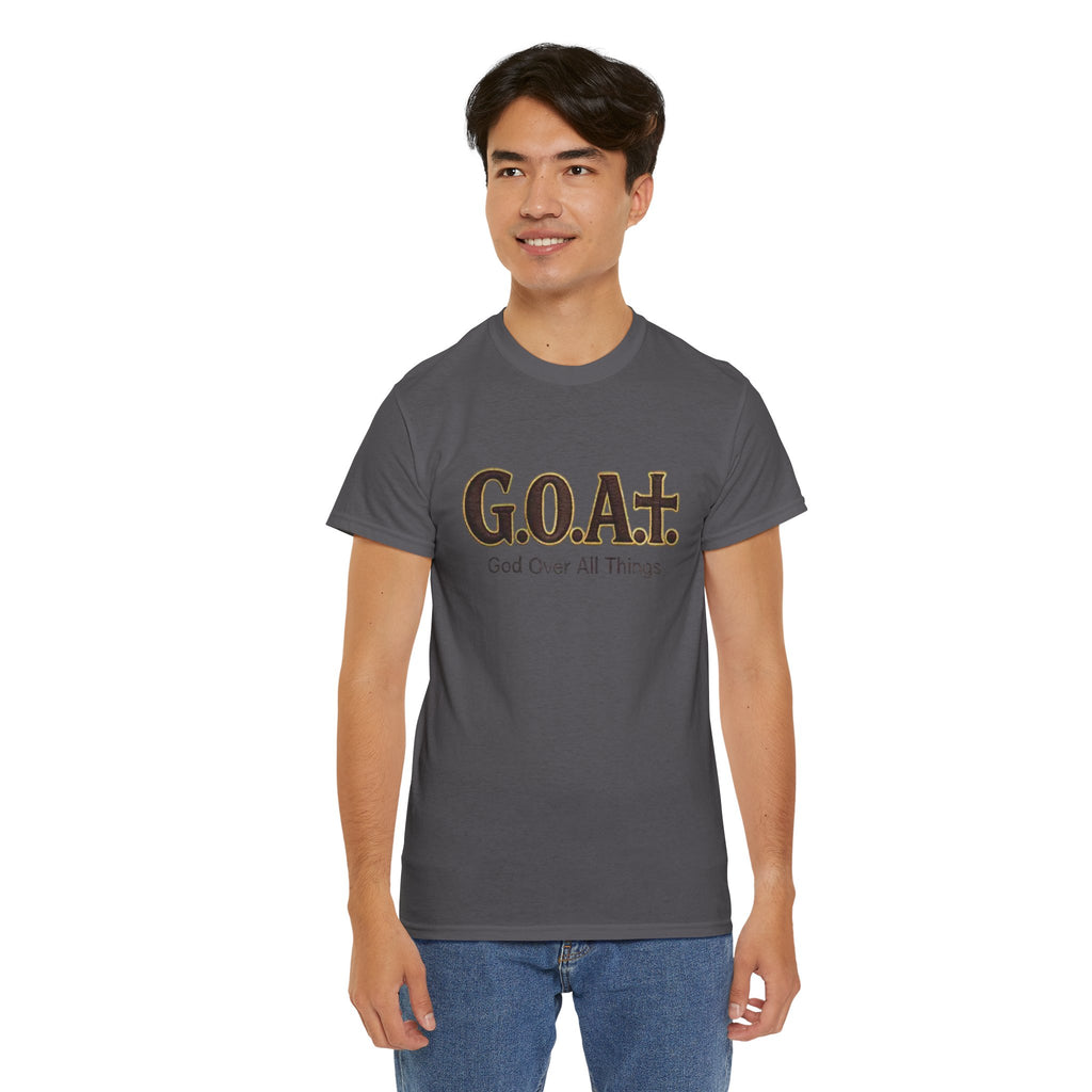 GOAT God Above All Things Christian Tee – New Design