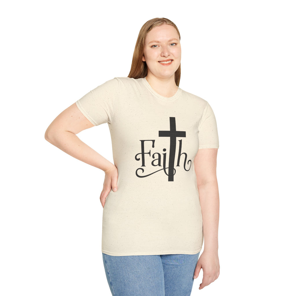 Faith Cross T-Shirt — Elegant Christian Inspirational Tee
