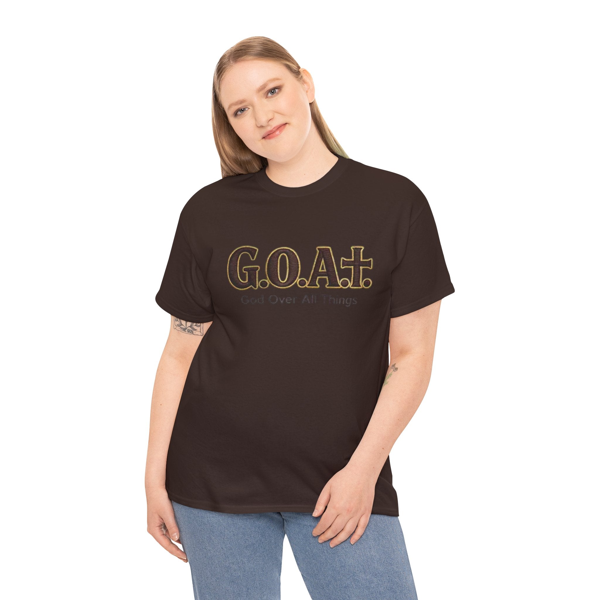 GOAT God Above All Things Christian Tee – New Design