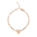 Faithful Reminder Heart Bracelet - I Can't But I Know a Guy | Beyond Blessed 18K Rose Gold PVD coating One Size