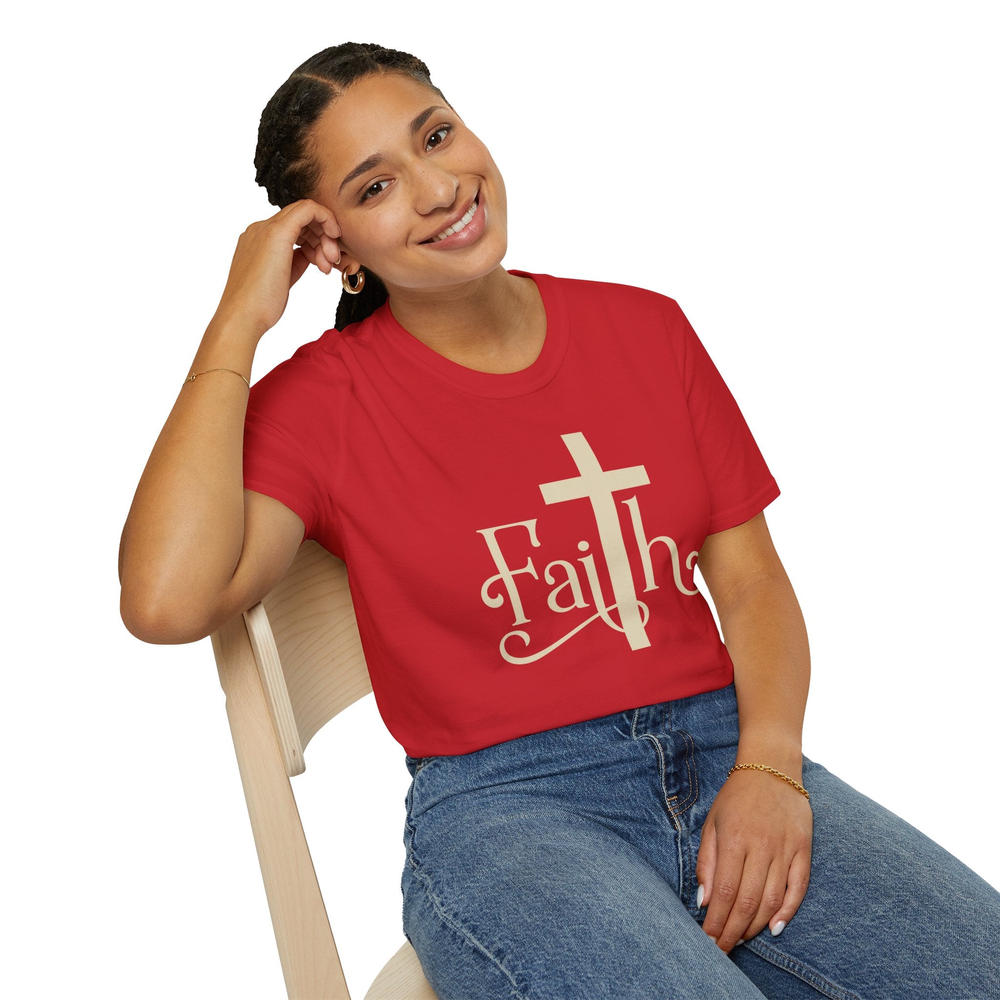 Faith Cross T-Shirt — Elegant Christian Inspirational Tee