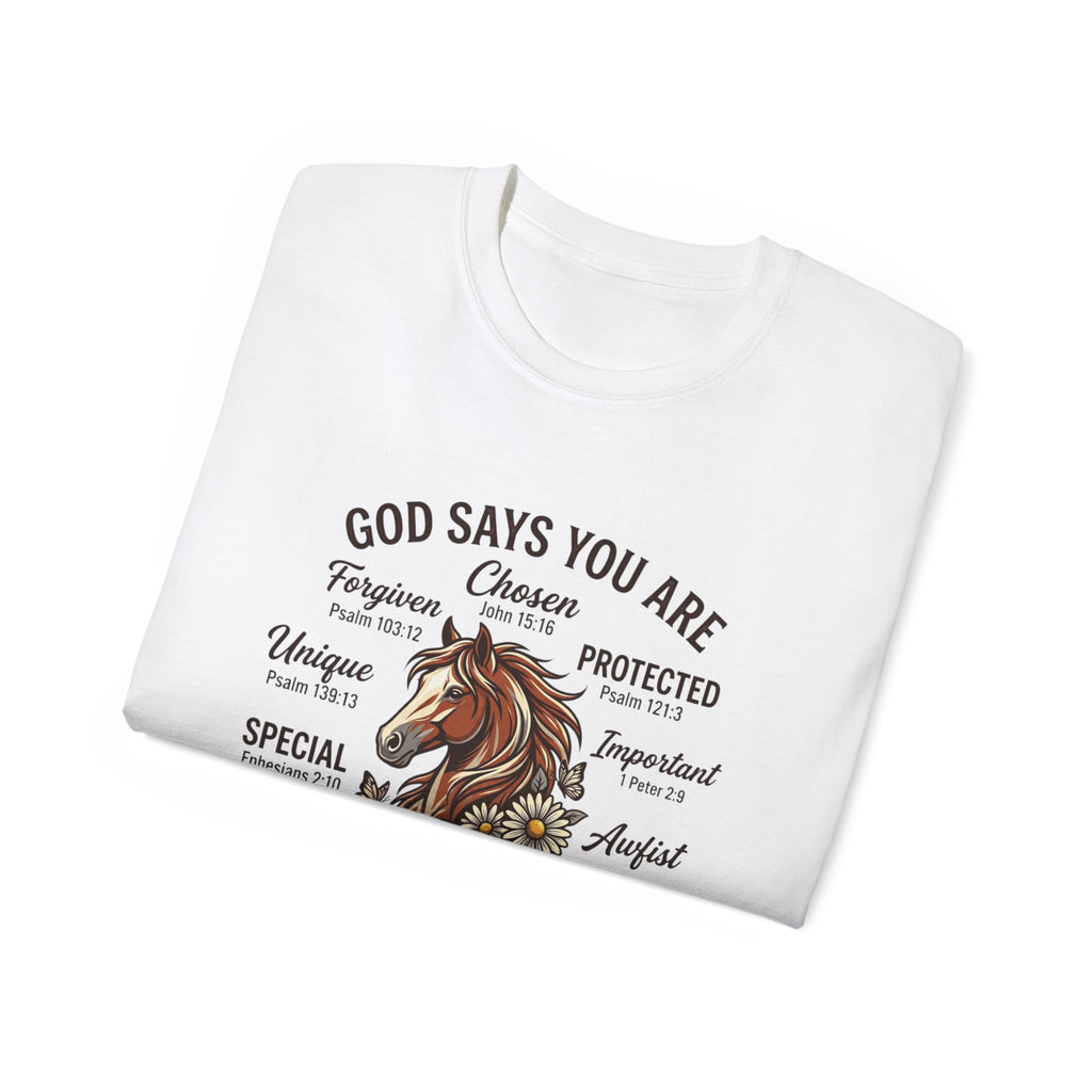 God Says You Are Christian T-Shirt | Faith Typography Tee